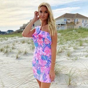 Lilly Pulitzer Kipton One-Shoulder Romper NWT - Size 4